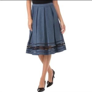 Karl Lagerfeld Blue A-Line Skirt
